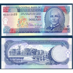 Barbade Pick N°46, Neuf Billet de banque de 2 dollars 1995