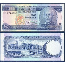 Barbade Pick N°42, Neuf Billet de banque de 2 dollars 1993