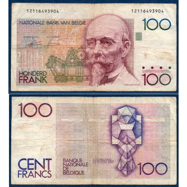 Belgique P.140a, TB Billet de 100 Francs 1978-1981 Beyaert
