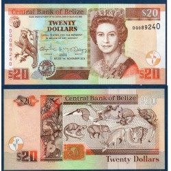 Belize Pick N°69e, Billet de banque de 20 dollars 2014