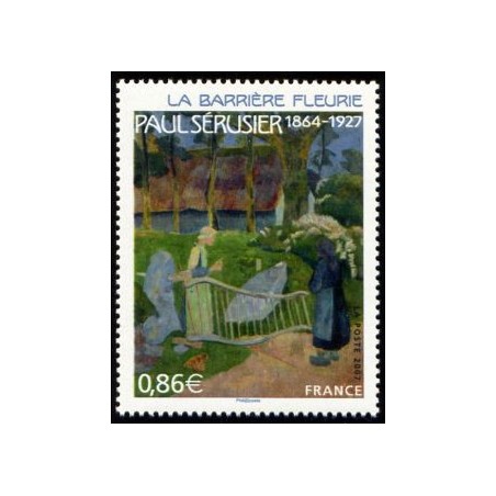 Timbre France Yvert No 4105 La barrière fleurie de Paul Sérusier