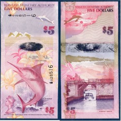 Bermudes Pick N°58a, Billet de banque de 5 dollars 2009