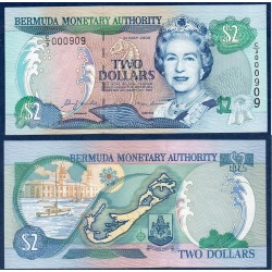 Bermudes Pick N°50a, Neuf Billet de banque de 2 dollars 2000