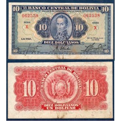 Bolivie Pick N°130, Billet de banque de 10 Bolivianos 1928