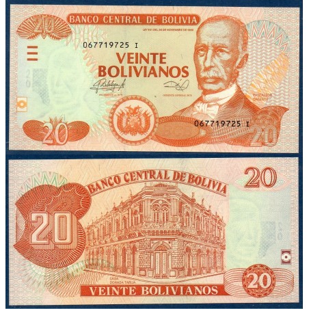 Bolivie Pick N°239A, Billet de banque de 20 bolivianos 2013 Série I
