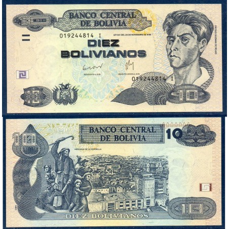 Bolivie Pick N°238, Billet de banque de 10 bolivianos 2013 Série I