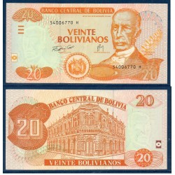 Bolivie Pick N°234, Billet de banque de 20 bolivianos 2007 Série H