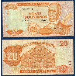 Bolivie Pick N°229, TB Billet de banque de 20 bolivianos 2004 Série G