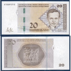 Bosnie Pick N°82a, Neuf Billet de banque de 20 Mark Convertible 2012