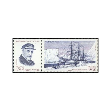 Timbres France Yvert No P4110 Charcot, Emission conjointe France Groenland