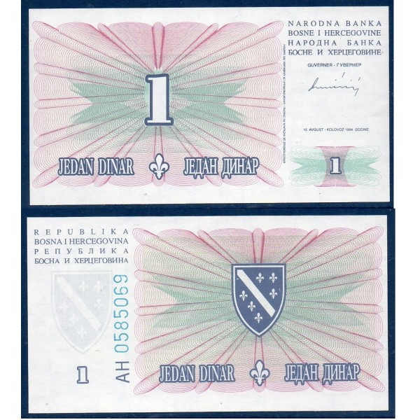 Bosnie P.39a, Neuf Billet de 1 Dinar 1994