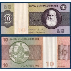 Bresil Pick N°193e, Sup Billet de banque de banque de 10 Cruzeiros 1980