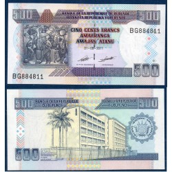 Burundi Pick N°45b, Billet de banque de 500 Francs 2011