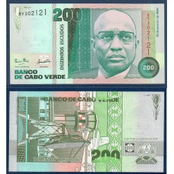 Cap vert Pick N°58a, Neuf Billet de banque de 200 escudos 1989