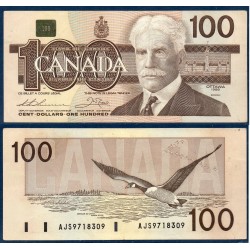 Canada Pick N°99a, Billet de banque de 100 dollar 1988