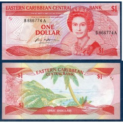 Caraïbes de l'est Pick N°17a, Neuf pour Antigua Billet de banque de 1 dollars 1985-1988