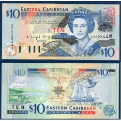 Caraïbes de l'est Pick N°43m, pour Montserrat Billet de banque de 10 dollars 2003