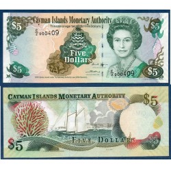 Cayman  Pick N°34b neuf Billet de banque de 5 dollars 2005