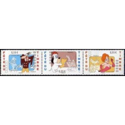 Timbre France Yvert No 4146-4148 Fête du timbre, Tex Avery, bande des 3 timbres