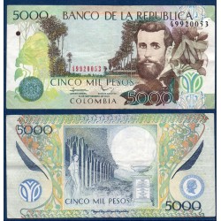 Colombie Pick N°452p, TTB Billet de banque de 5000 Pesos 10.9.2013