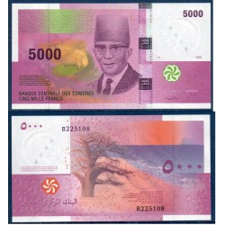 Comores Pick N°18a, Billet de banque de 5000 Francs 2006