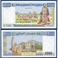 Djibouti Pick N°40, Billet de banque de 2000 Francs 1997
