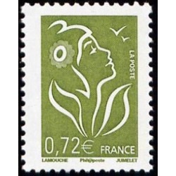 Timbre France Yvert No 4154 Marianne de Lamouche, 0.72€ vert olive