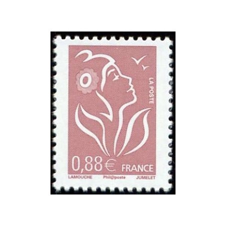 Timbre France Yvert No 4155 Marianne de Lamouche, 0.88€ lilas brun