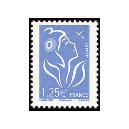 Timbre France Yvert No 4156 Marianne de Lamouche, 1.25€ bleu ciel