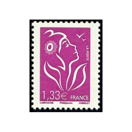 Timbre France Yvert No 4157 Marianne de Lamouche, 1.33€ lilas