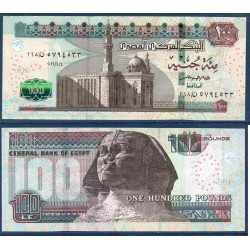 Egypte Pick N°76b Billet de banque de 100 Pounds 2016-2020