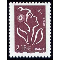 Timbre France Yvert No 4158 Marianne de Lamouche, 2.18€ brun prune