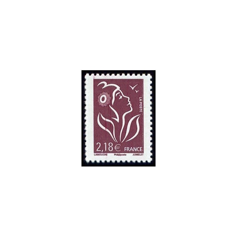 Timbre France Yvert No 4158 Marianne de Lamouche, 2.18€ brun prune