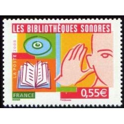 Timbre France Yvert No 4160 Les Bibliothèques sonores