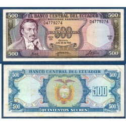 Equateur Pick N°119b, Spl Billet de banque de 500 Sucres 1982