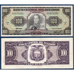 Equateur Pick N°118b, Spl Billet de banque de 100 Sucres 1971-1977