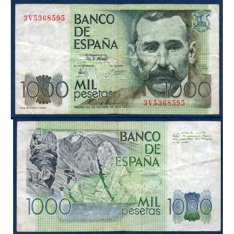 Espagne Pick N°158, TB Billet de banque de 1000 pesetas 1979