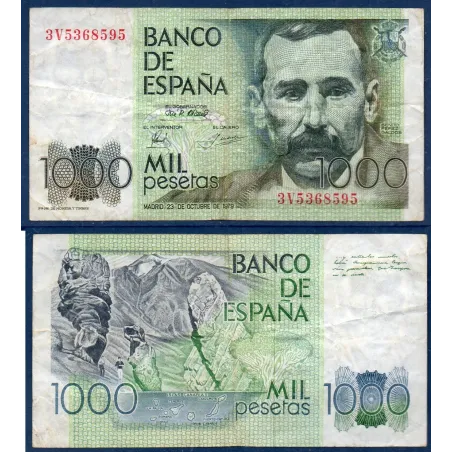 Espagne Pick N°158, TB Billet de banque de 1000 pesetas 1979