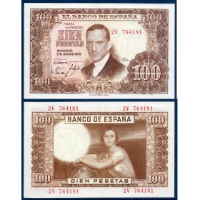 Espagne P.145a, Spl Billet de 100 pesetas 1953 Julio Romero de Torres