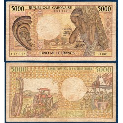 Gabon Pick N°6a, Billet de banque de 5000 Francs 1984