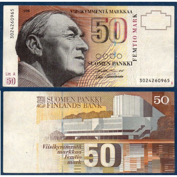 Finlande Pick N°118, TTB Billet de banque de 50 markka 1986