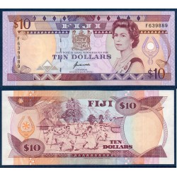 Fidji Pick N°94a, Neuf Billet de banque de 10 Dollars 1992