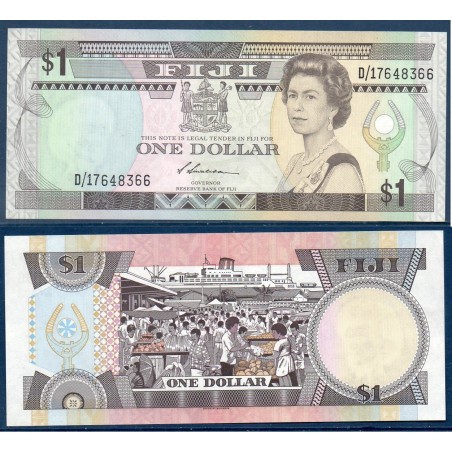 Fidji Pick N°86a, Neuf Billet de banque de 1 Dollar 1987