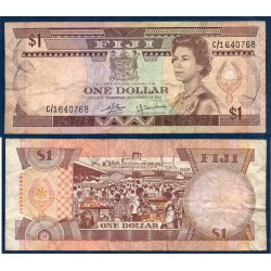 Fidji Pick N°76a, TB Billet de banque de 1 Dollar 1980