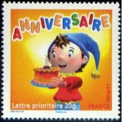 Timbre France Yvert No 4183 Oui oui timbre anniversaire, issu du bloc feuillet