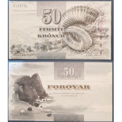 Iles Féroe Pick N°24, Billet de banque de 50 Kronur 2001
