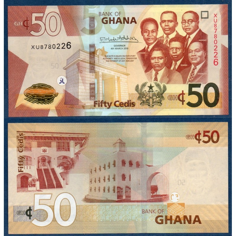 Ghana Pick N°49, Billet de banque de 50 Cedis 2019