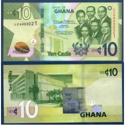 Ghana Pick N°47, Billet de banque de 10 Cedis 2019