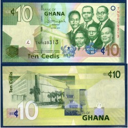 Ghana Pick N°39f, Billet de banque de 10 Cedis 2015
