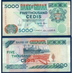 Ghana Pick N°34a, TTB Billet de banque de 5000 Cedis 1996